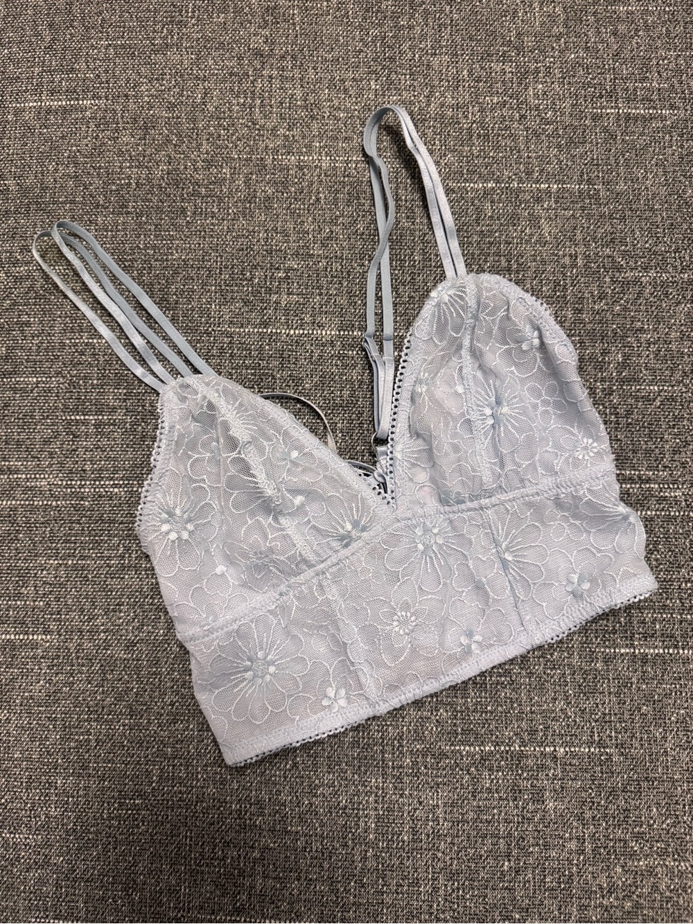 Aerie Lace Up Floral Bralette